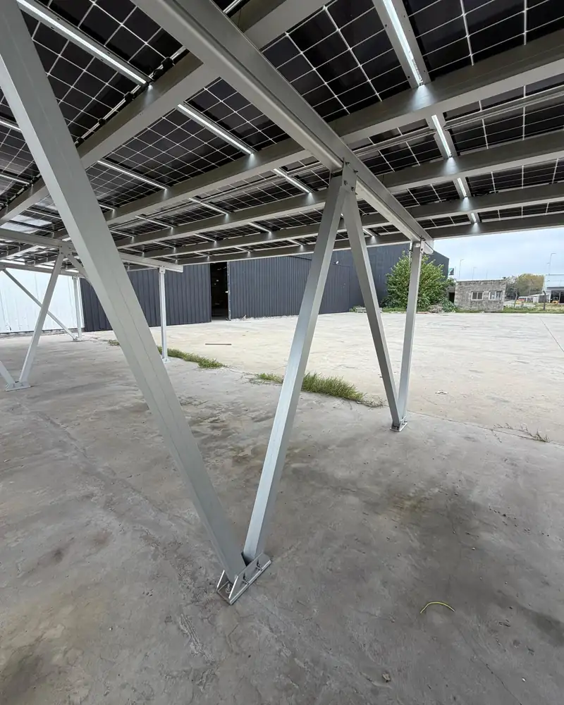 Estructura de carport solar de aluminio